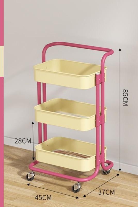 Cestino giallo + palo rosa