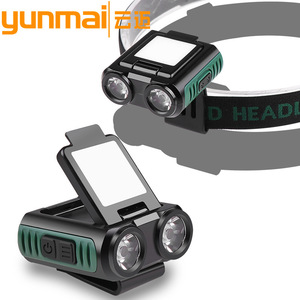 Linterna frontal ajustable Yunmai, luz LED recargable de 2000 MAh para pesca al aire libre con sensor y clip para sombrero - Product Image 5