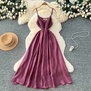 Vestido de Mujer Elegante con Tirantes y Escote en V, Sin Mangas, a la Moda, Primavera 2026, Venta al Por Mayor - Product Image 1