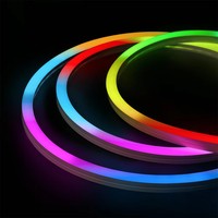 Bande lumineuse LED néon flexible en silicone jaune, bleu, rose, vert, rouge pour la fabrication d'enseignes, l'affichage en magasin, l'éclairage intérieur