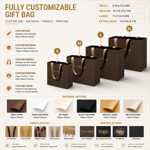 Bolsa <span class=keywords><strong>de</strong></span> <span class=keywords><strong>Papel</strong></span> Kraft Marrón Mate con <span class=keywords><strong>Bolsas</strong></span> <span class=keywords><strong>de</strong></span> Regalo <span class=keywords><strong>de</strong></span> Lujo Ecológicas <span class=keywords><strong>Hechas</strong></span> <span class=keywords><strong>a</strong></span> <span class=keywords><strong>Mano</strong></span>, Logotipo Personalizado, Cinta y Asa <span class=keywords><strong>de</strong></span> Lazo para Gafas - Product Image 4