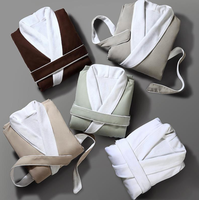Peignoir de bain en gabardine double couche de qualité supérieure pour hôtel 5 étoiles, broderie personnalisée du logo, col châle