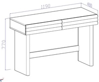 Table d'ordinateur pour salon, ensemble de meubles modernes, design minimaliste, console en bois haut de gamme avec tiroirs pour entrée