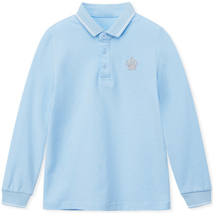 Polo d'uniforme scolaire pour enfants en pur coton, détection par aiguille, unisexe, pour garçons et filles de l'école primaire, échantillon en stock - Product Image 6