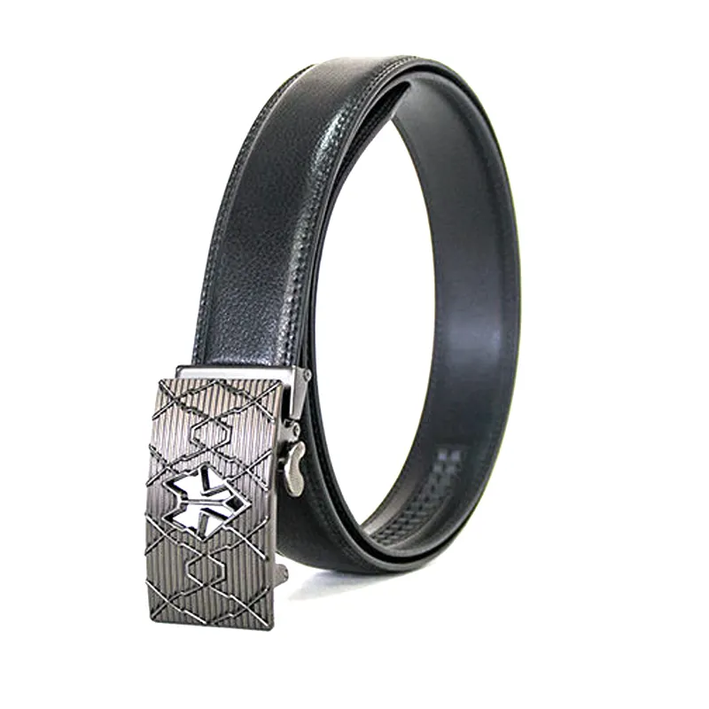 Separated Type Automatic Buckle Ratchet Leather Belt for Business Men genuine crocodile belts