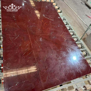 Dalles polies en quartzite rouge bordeaux Goldtop, pierre naturelle, pour comptoirs modernes écologiques, dessus de vanité et îlots de cuisine - Product Image 2