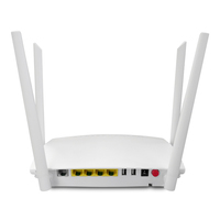 Router Inalámbrico de Fibra Óptica Wifi AC1200 de Doble Banda Wifi 5 de 1200 Mbps con 4 Puertos LAN RJ45, VoIP, USB, Módem XPon ONU para FTTH