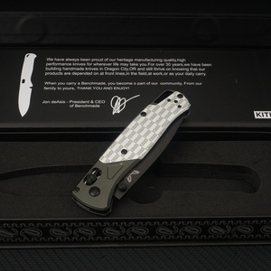 มีดพับ Bugout EDC รุ่น 535BK-2501 ด้ามอลูมิเนียมอัลลอยด์สลักลาย KITH ใบมีด M390 สำหรับงาน DIY OEM ตั้งแคมป์ และล่าสัตว์ - Product Image 5
