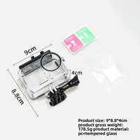 Compatible avec Osmo Action 5 Pro/4/3, boîtier de protection en verre trempé transparent étanche à 60 m, kit d'accessoires