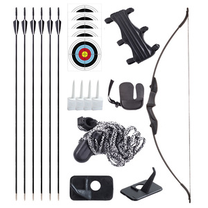 Nhà máy dành cho người lớn gỡ bỏ recurve cung và mũi tên thiết lập với 12 sợi thủy tinh mũi tên kim loại Riser ngoài trời bắn cung đào tạo Kit - Product Image 3