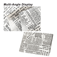 90x90cm Blanc Noir Polyester Impression de Lettres Nappe Boutique Promotion Presentation Decoration