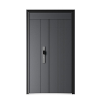 Prix de gros Porte de sécurité en acier Porte de portail en acier inoxydable Design de porte moderne en acier pour la maison