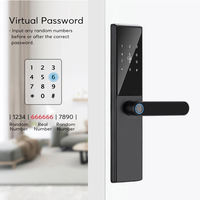 Serrure de porte intelligente TTLock en alliage d'aluminium, déverrouillage à distance par Wifi, sans clé, mot de passe numérique, carte RFID, serrure de porte biométrique à empreintes digitales