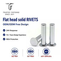Rivets plats en aluminium TianFang pour cadres de signalétique extérieure, finition anodisée, tailles personnalisées avec support d'échantillonnage rapide