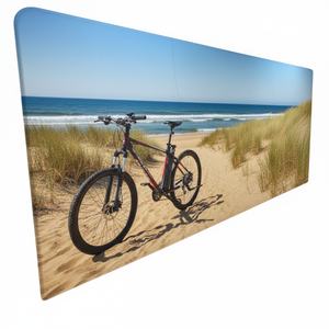 अनुकूलन योग्य 8 फीट फोल्डेबल पोर्टेबल घुमावदार तनाव कपड़े मीडिया दीवार एल्यूमीनियम मिश्र धातु प्रदर्शन के लिए - Product Image 3