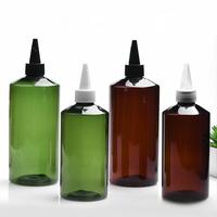 Flacon compte-gouttes en plastique PET de 500ml pour cheveux, huile, encre, autres liquides, taille 300ml