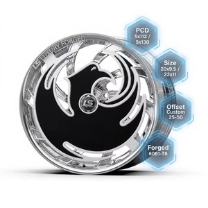 Tapas Centrales Flotantes para <span class=keywords><strong>Ruedas</strong></span> Forjadas de 20, 21, 22, 23, 24 Pulgadas, Llantas de Lujo Personalizadas con Spinner para Rolls-Royce, Mercedes, BMW Performance Set - Product Image 4