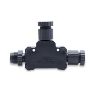 Connecteur en cuivre étanche 2A à trois voies de type T Boîtier en nylon Prise NMEA2000 pour yacht et aviation avec 2 à 5 broches filetées 3P
