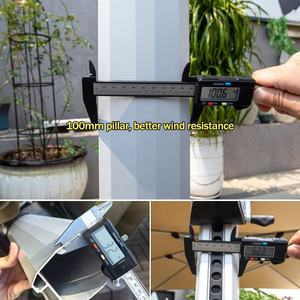 Fábrica de paraguas de Patio con marco de aluminio de lujo <span class=keywords><strong>resistente</strong></span> <span class=keywords><strong>al</strong></span> por mayor para Garden Park Hotel uso <span class=keywords><strong>al</strong></span> aire libre - Product Image 4