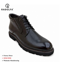 Bottes à lacets en cuir de veau pour homme, semelle en mousse, chaussures habillées décontractées élégantes, collection de chaussures urbaines