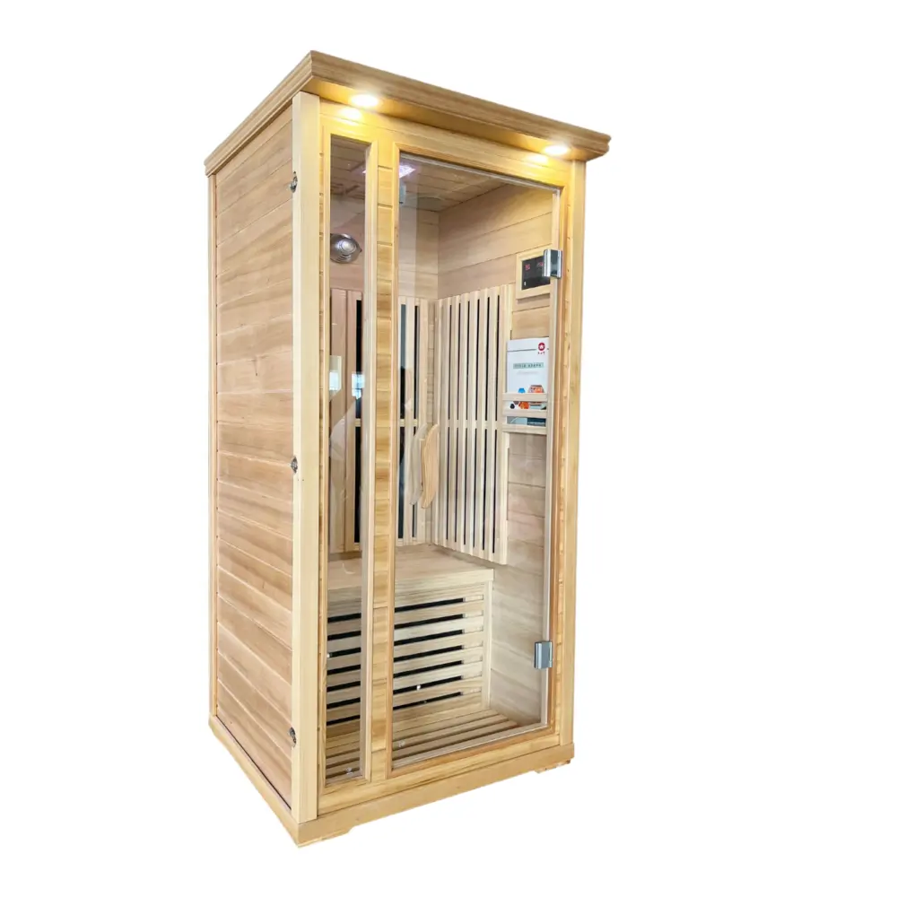 Pruche canadienne/Pin de Nouvelle-Zélande une personne Sauna à vapeur en bois Sauna d'intérieur pour la maison