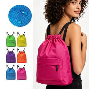 Custom <b>Drawstring</b> <b>Backpack</b> Waterproof Easy Folding Suitable for Outdoor Travel Sports Fitness Use <b>Drawstring</b> <b>Backpacks</b> - Product Image 1