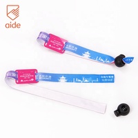 Bracelet en tissu élastique imprimé par le fabricant, personnalisable, avec puce RFID et étiquette PVC