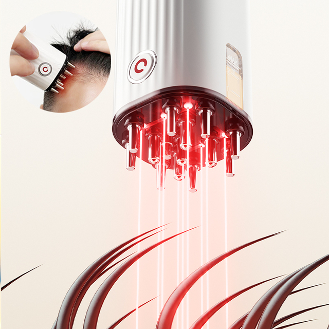 Electric Hair Scalp Massager for Hair Growth 15ml Hair Oil Applicator Metal Roller Ball Smooth Head Massager