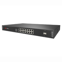 Toptan Yönetilmeyen PoE Switch 18 Gigabit Portlu 30W QoS özellikli Yüksek Yoğunluklu Dağıtım için