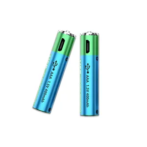 Bateria de íon de lítio de polímero inteligente portátil No. 5/7 1.5V 1800mAh Bateria recarregável de ciclo de carga rápida com plugue direto USB