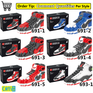Cayi Diy <span class=keywords><strong>Mini</strong></span> Bouwsteen Basketbalschoenen A J Model Speelgoed Sneakers Bouwen-Stenen Set Diy Montage Voor Kinderen Geschenken Blokken Speelgoed