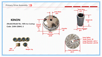 Ensemble variateur KINON K69 Z0041, poulie primaire complète avec 20x15 rouleaux pour moto et VTT, ventilateur en aluminium
