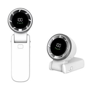 Mini Ventilador USB de Mano, Plegable, Portátil, para Colgar del Cuello, Recargable por USB de 4000 mAh, con Soporte para Teléfono y Pantalla - Product Image 2