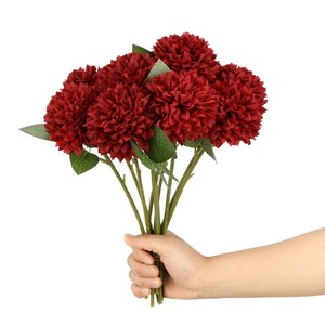 Flor de Crisantemo Artificial, Rama Individual de Seda, Alta Simulación, Decoración para Bodas, Rojo, Naranja, Blanco, Verde, Negro, Rojo Vino - Product Image 5