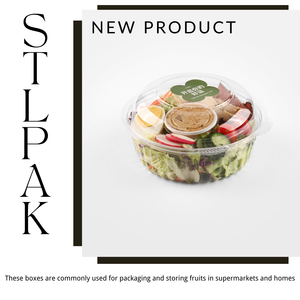 Fornitura all'Ingrosso di Ciotole in Plastica PET Monouso, Adatte per Insalate, Frutta, Biscotti, Imballaggio da Asporto - Product Image 2