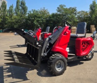 PENGIRIMAN GRATIS CE EPA EURO 5 Mini Skid Steer Loader 3-Roda Skid Steer Loader Dijual