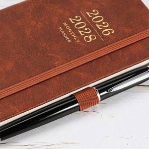 Agenda 2026, Planificador de Tiempo, Encuadernación en Espiral, A5, Cuero, Impresa, Ecológica, Diseño Personalizado, Logotipo en Lámina Dorada, 80 Hojas - Product Image 4