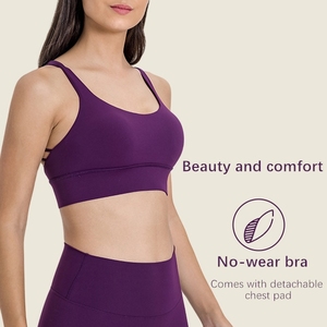 Xsunwing Nouveau Soutien-Gorge de Sport Impact Élevé Dors Nu de Fitness Yoga Crop Top Gym Vêtements de Sport Sexy Grande Taille pour Femmes WDQ2010 - Product Image 4