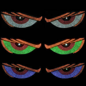 Panneau matriciel LED USB, écran d'affichage animé yeux de démon, lumières yeux de diable pour pare-brise de camion, voiture, SUV, tout-terrain, rénovation/amélioration - Product Image 1