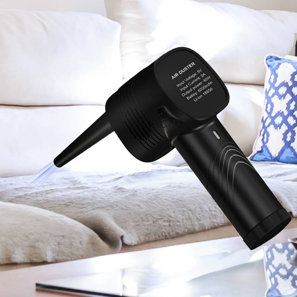 Уборщик клавиатуры воздуха сжатого sprayd со сжатым воздухом для компьютеров 6000 мАч перезаряжаемые воздуходувки для уборки беспроводные баллончик со сжатым воздухом