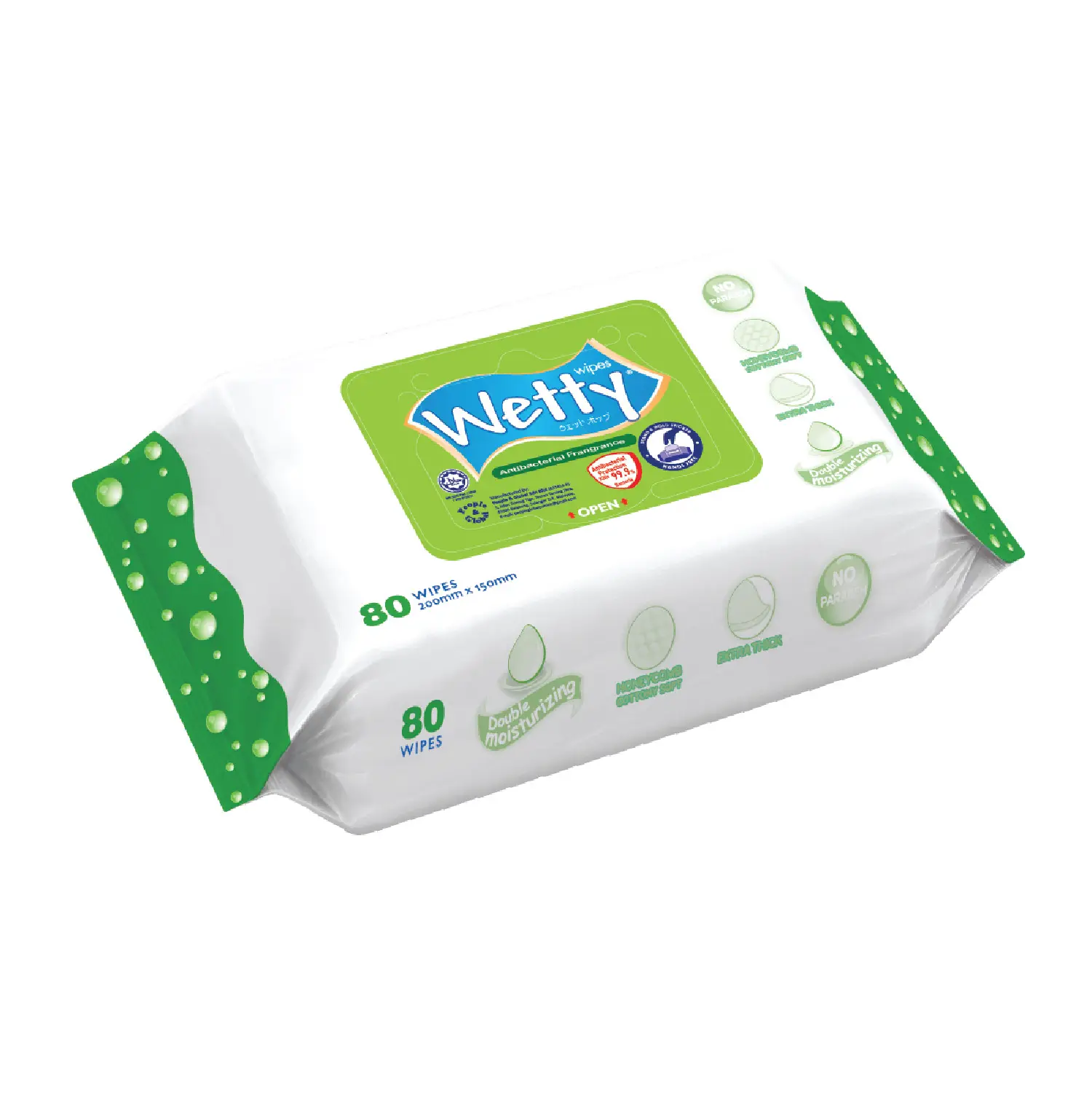 Emin kalite lal sertifikalı Wetty Wiep arındırıcı temizleme wifragrance koku ücretsiz ve koku 80'S Spunlace malzemeden yapılmış