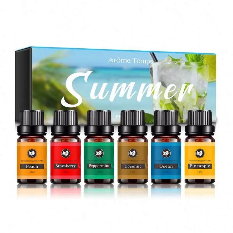 Natural private label Custom scent 6pcs gift Set 10ml high quality for home fragrance and diffuser essential oil