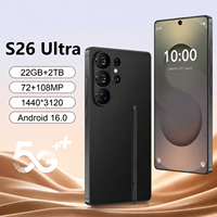 Teléfono Inteligente S 26 Ultra de Alta Calidad, 22GB+2TB, 5G Android 16, Desbloqueado, Doble SIM, S 26 Ultra