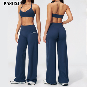 PASUXI Completo Sportivo da <span class=keywords><strong>Donna</strong></span> 4 Pezzi con LOGO Personalizzato, <span class=keywords><strong>Abbigliamento</strong></span> da Atletica <span class=keywords><strong>Fitness</strong></span> Yoga, Set da Allenamento per Palestra - Product Image 1