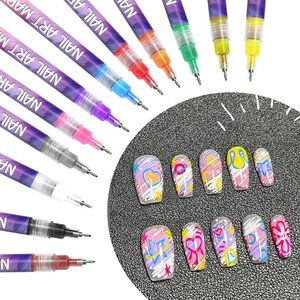 Vente en gros de fournitures pour ongles en gel 3D, stylos à vernis à ongles, stylos à points pour graffitis, stylos à points pour dessin et peinture, pinceaux pour nail art DIY - Product Image 3