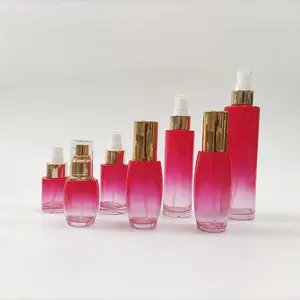 Botella cuentagotas de aceite esencial de forma redonda de fondo grueso para envases cosméticos Botella cuentagotas de lujo