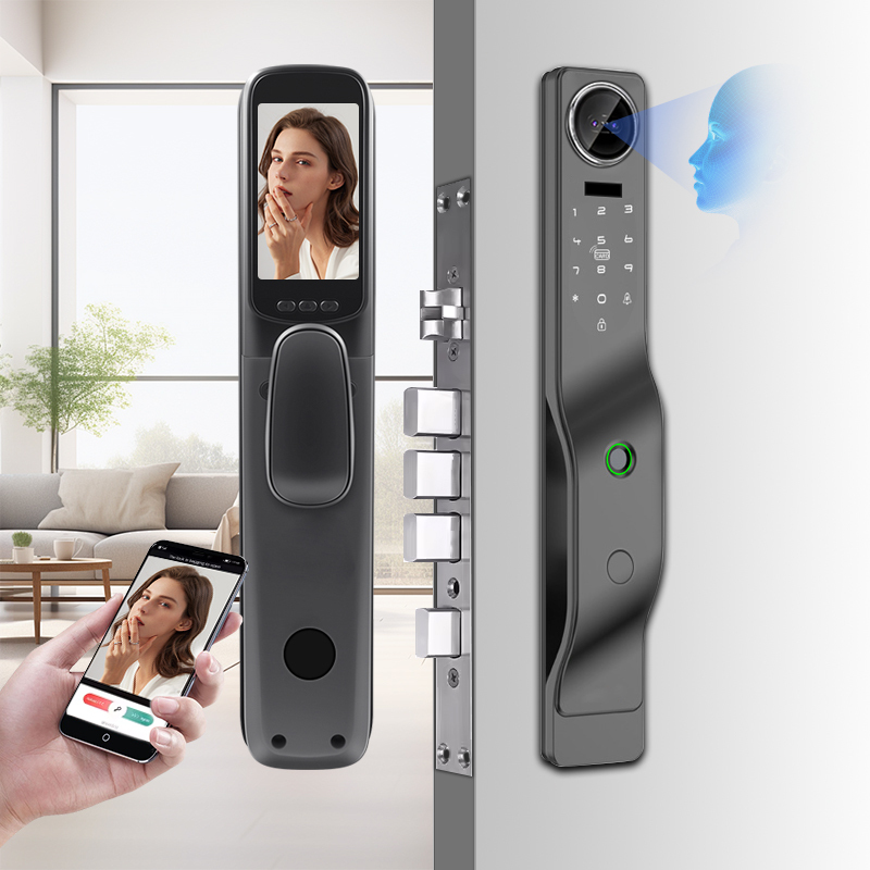 Tuya WiFi Smart Security Camera Lock 3D Face & Fingerprint Recognition Video Surveillance for Wood Doors Made of Aluminum · image 5