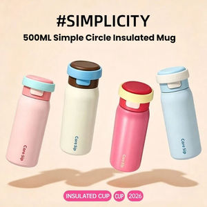 Macaron Color Stainless Steel Insulated Water Bottle Portable Flip <b>Top</b> Vacuum Flask Leakproof <b>Thermal</b> Bottle Multiple Colors for - Product Image 6