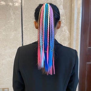 Go Party Girls Colored Rainbow bambini bambini parrucca <span class=keywords><strong>fasce</strong></span> elastiche per <span class=keywords><strong>capelli</strong></span> trecce porta coda di cavallo sintetica estensioni dei <span class=keywords><strong>capelli</strong></span> cravatta per <span class=keywords><strong>capelli</strong></span> - Product Image 6