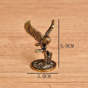 金木木フクロウ置物クリエイティブレトロな手芸置物動物ギフトデスクトップオーナメント - Product Image 3